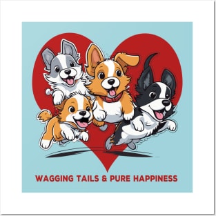 wagging tails and pure happiness Dog Posters and Art